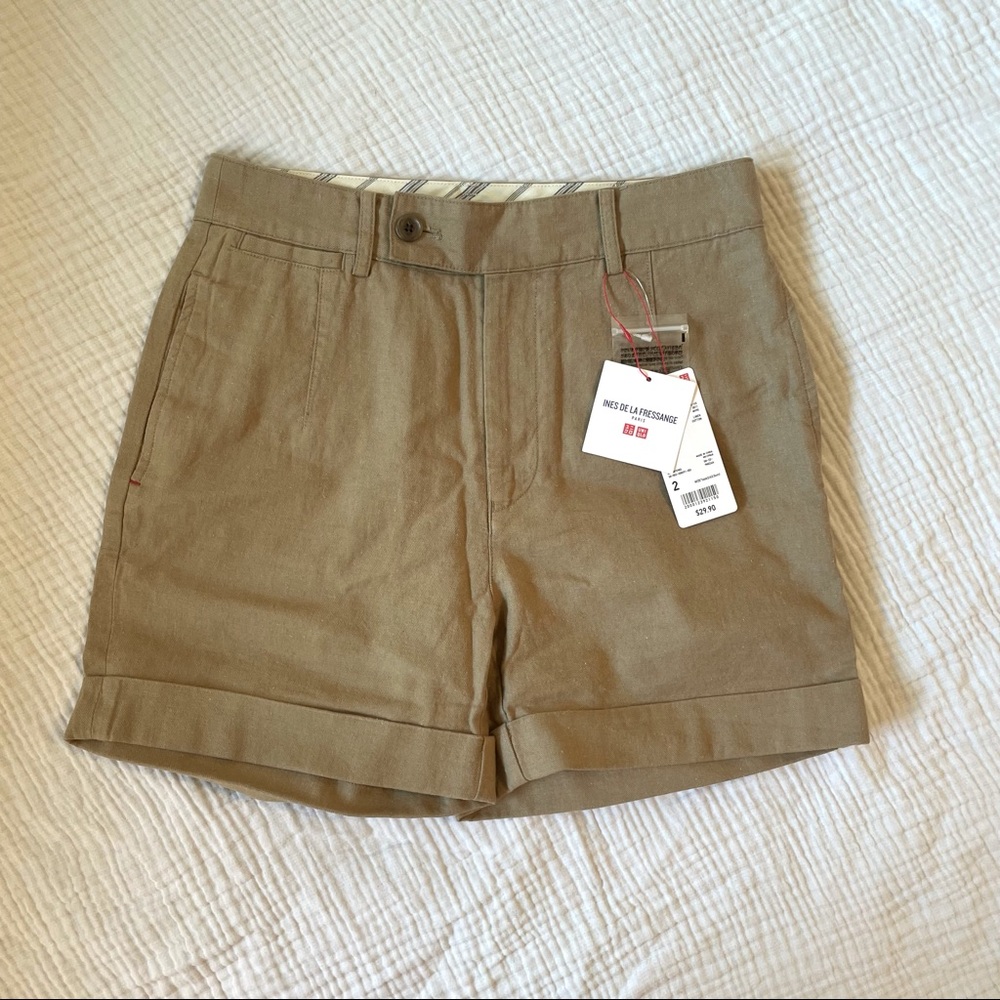 Uniqlo x Ines de la Fressange cotton linen shorts